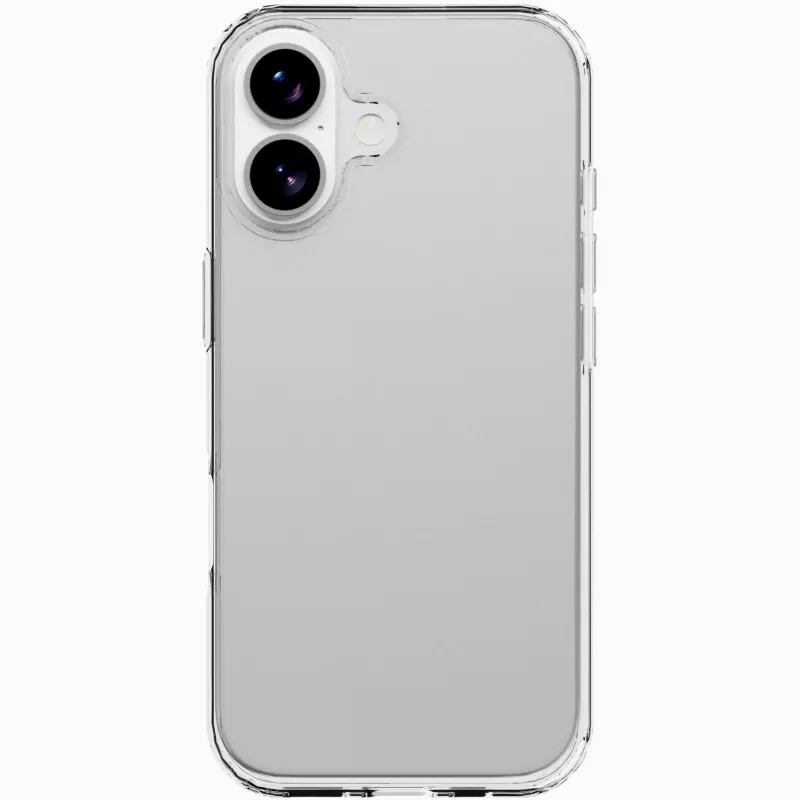 Cellularline Clear Protect - iPhone 17 kietas dėklas su guminiais kraštais