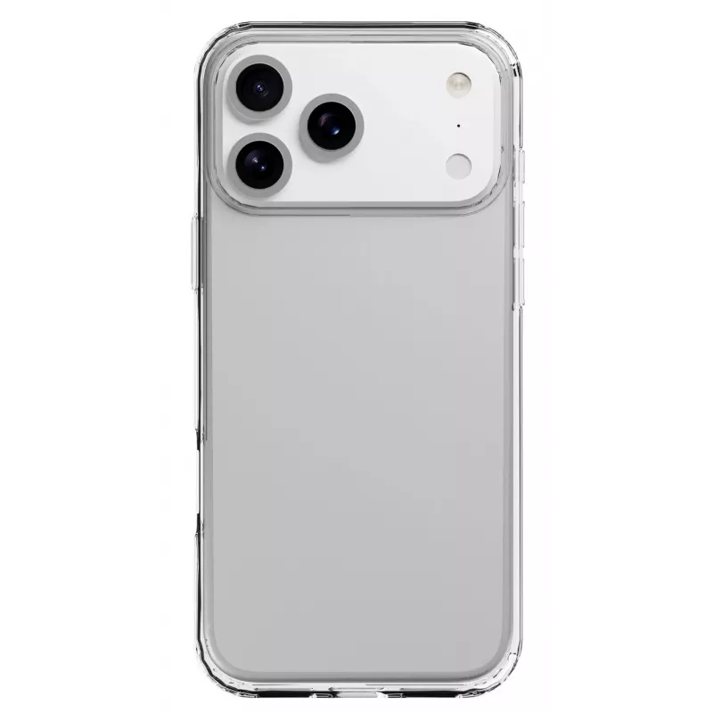 Cellularline Clear Protect - iPhone 17 Pro kietas dėklas su guminiais kraštais