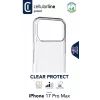 Cellularline Clear Protect - iPhone 17 Pro Max kietas dėklas su guminiais kraštais