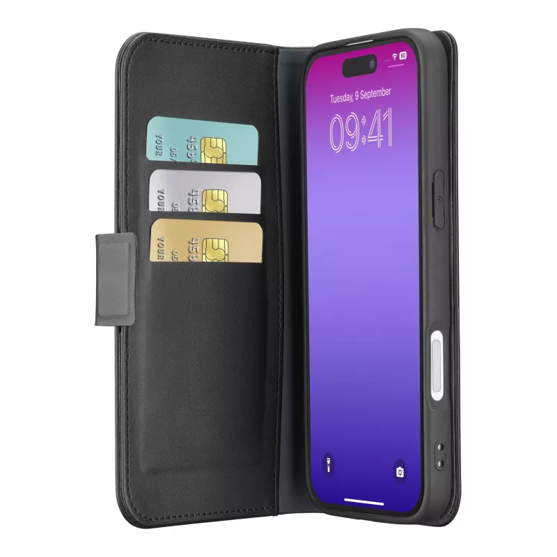 Cellularline Book Agenda - iPhone 17 Pro odinės išvaizdos dėklas-knygelė su magnetiniu užsegimu