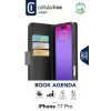 Cellularline Book Agenda - iPhone 17 Pro odinės išvaizdos dėklas-knygelė su magnetiniu užsegimu
