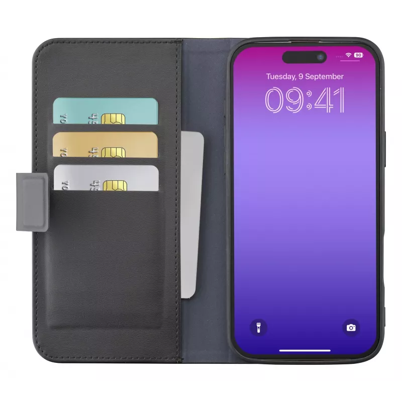 Cellularline Book Agenda - iPhone 17 Pro odinės išvaizdos dėklas-knygelė su magnetiniu užsegimu