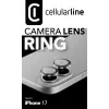 Cellularline Camera Lens Ring - iPhone 17 Grūdintas stiklas kameros apsaugai