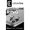 Cellularline Camera Lens Ring - iPhone 17 Pro/ 17 Pro Max Grūdintas stiklas fotoaparato apsaugai
