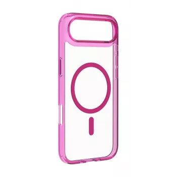 Cellularline Iconic Mag - iPhone Air permatomas dėklas su spalvotais kraštais, suderinamas su Magsafe ekosistema
