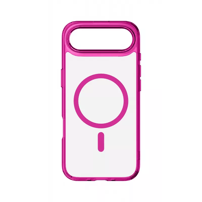 Cellularline Iconic Mag - iPhone Air permatomas dėklas su spalvotais kraštais, suderinamas su Magsafe ekosistema