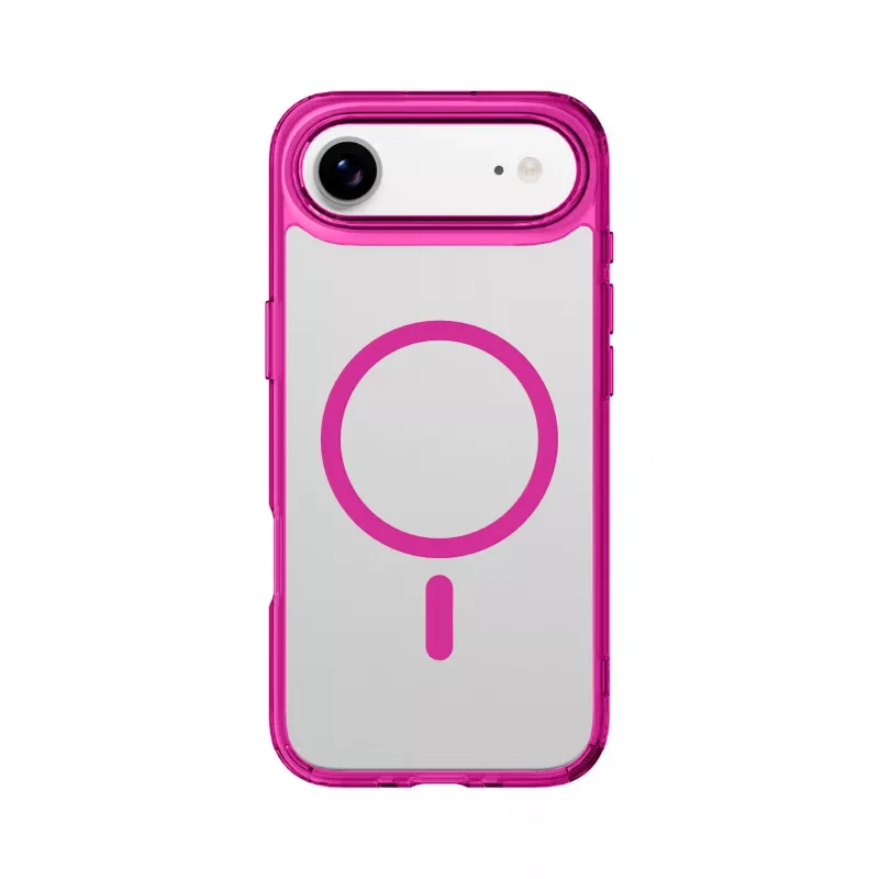 Cellularline Iconic Mag - iPhone Air permatomas dėklas su spalvotais kraštais, suderinamas su Magsafe ekosistema