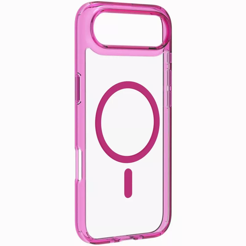 Cellularline Iconic Mag - iPhone Air permatomas dėklas su spalvotais kraštais, suderinamas su Magsafe ekosistema