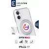 „Cellularline Spin Mag“ – „iPhone 17“ dėklas su pasukamu žiedo laikikliu, suderinamas su „MagSafe“ ekosistema