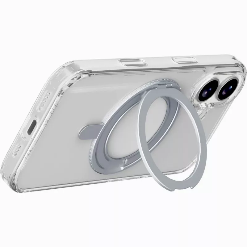 „Cellularline Spin Mag“ – „iPhone 17“ dėklas su pasukamu žiedo laikikliu, suderinamas su „MagSafe“ ekosistema