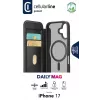Cellularline Daily Mag - iPhone 17 Knygelės tipo dėklas su pusiau permatoma kieta nugarėle, suderinama su MagSafe® ekosistema