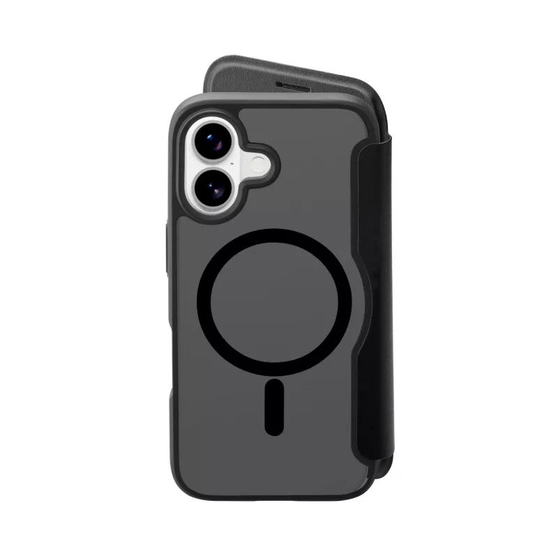 Cellularline Daily Mag - iPhone 17 Knygelės tipo dėklas su pusiau permatoma kieta nugarėle, suderinama su MagSafe® ekosistema