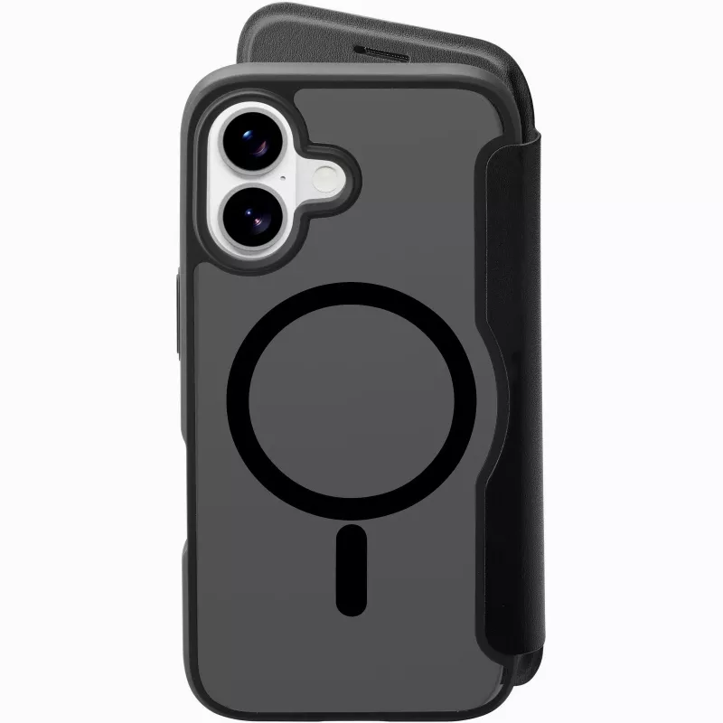 Cellularline Daily Mag - iPhone 17 Knygelės tipo dėklas su pusiau permatoma kieta nugarėle, suderinama su MagSafe® ekosistema