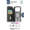 Cellularline Daily Mag - iPhone 17 Pro knygelės tipo dėklas su pusiau permatoma kieta nugarėle, suderinama su MagSafe® ekosistema
