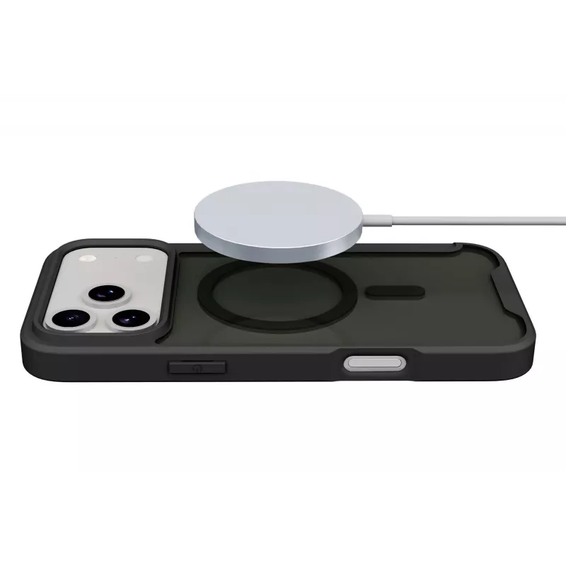 Cellularline Daily Mag - iPhone 17 Pro knygelės tipo dėklas su pusiau permatoma kieta nugarėle, suderinama su MagSafe® ekosistema