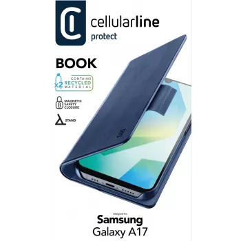 Cellularline Book - Galaxy A17 knygelės tipo dėklas, Folio, Samsung, Galaxy A17, 17 cm (6,7 colio), Mėlyna