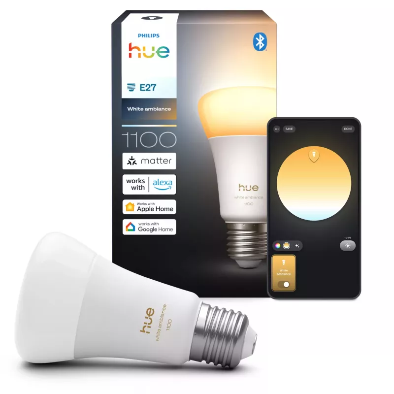 Philips Hue White ambiance A60 – E27 išmanioji lemputė – 1100