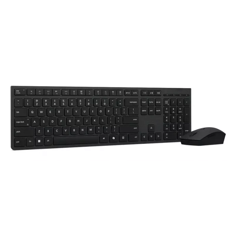 Klaviatūros ir pelės rinkinys Lenovo 4X31R64328 — viso dydžio (100 %), radijo dažnio belaidis + Bluetooth, vokiškas išdėstymas, juodas