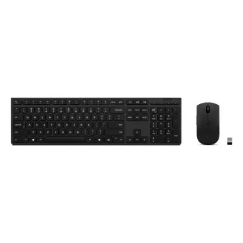 Klaviatūros ir pelės rinkinys Lenovo 4X31R64328 — viso dydžio (100 %), radijo dažnio belaidis + Bluetooth, vokiškas išdėstymas, juodas