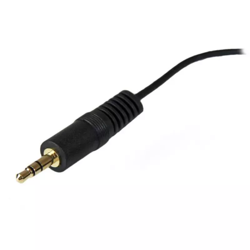 StarTech.com 12 pėdų kompiuterio garsiakalbių prailginimo garso kabelis, 3,5 mm, kištukas, 3,5 mm, lizdas, 3,7 m, juoda