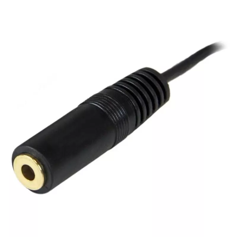 StarTech.com 12 pėdų kompiuterio garsiakalbių prailginimo garso kabelis, 3,5 mm, kištukas, 3,5 mm, lizdas, 3,7 m, juoda