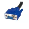 StarTech.com 10 pėdų 2 viename universalus USB KVM laidas, 3 m, USB, USB, VGA, juodas, USB A + VGA