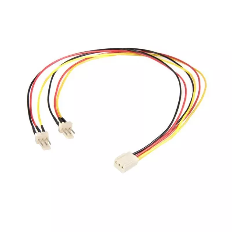 StarTech.com 12 colių TX3 ventiliatoriaus maitinimo skirstytuvo kabelis, Molex (3 kontaktų), 2 x Molex (3 kontaktų), 0,3 m, vyriškas, moteriškas, tiesus