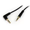 StarTech.com 1 pėdos plonas 3,5 mm lizdo į stačią kampą stereofoninis garso kabelis - M/M