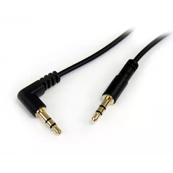 StarTech.com 1 pėdos plonas 3,5 mm lizdo į stačią kampą stereofoninis garso kabelis - M/M