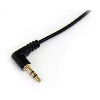 StarTech.com 1 pėdos plonas 3,5 mm lizdo į stačią kampą stereofoninis garso kabelis - M/M