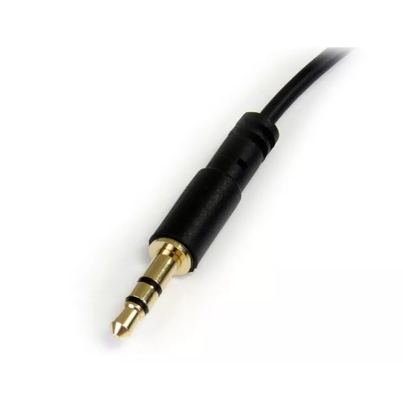 StarTech.com 1 pėdos plonas 3,5 mm lizdo į stačią kampą stereofoninis garso kabelis - M/M