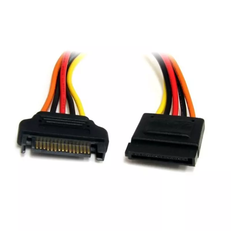 StarTech.com 12in 15 pin SATA maitinimo prailginimo laidas, SATA 15-pin, SATA 15-pin, 0,3048 m, kištukas, lizdas, tiesus
