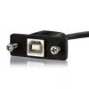 StarTech.com 3 pėdų skydinio montavimo USB kabelis B į B – patinas/patelė, 0,91 m, USB B, USB B, USB 2.0, 0,48 Gbit/s, juoda