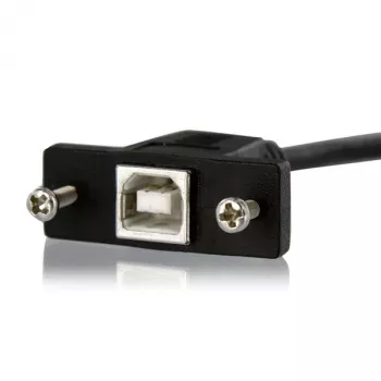 StarTech.com 3 pėdų skydinio montavimo USB kabelis B į B – patinas/patelė, 0,91 m, USB B, USB B, USB 2.0, 0,48 Gbit/s, juoda