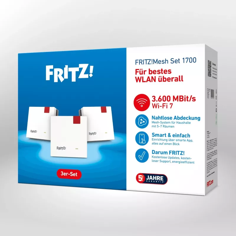 Mesh Set 20003133 tinklinių įrenginių sistema belaidė Dual-band (2.4 GHz / 5 GHz) Wi-Fi 7 (802.11be) Balta 1 Vidinis