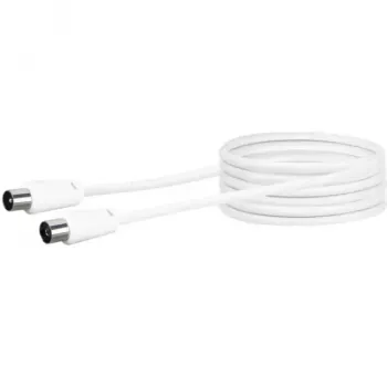 Bendraašis kabelis Schwaiger 5,0 m IEC – IEC 5 m baltas