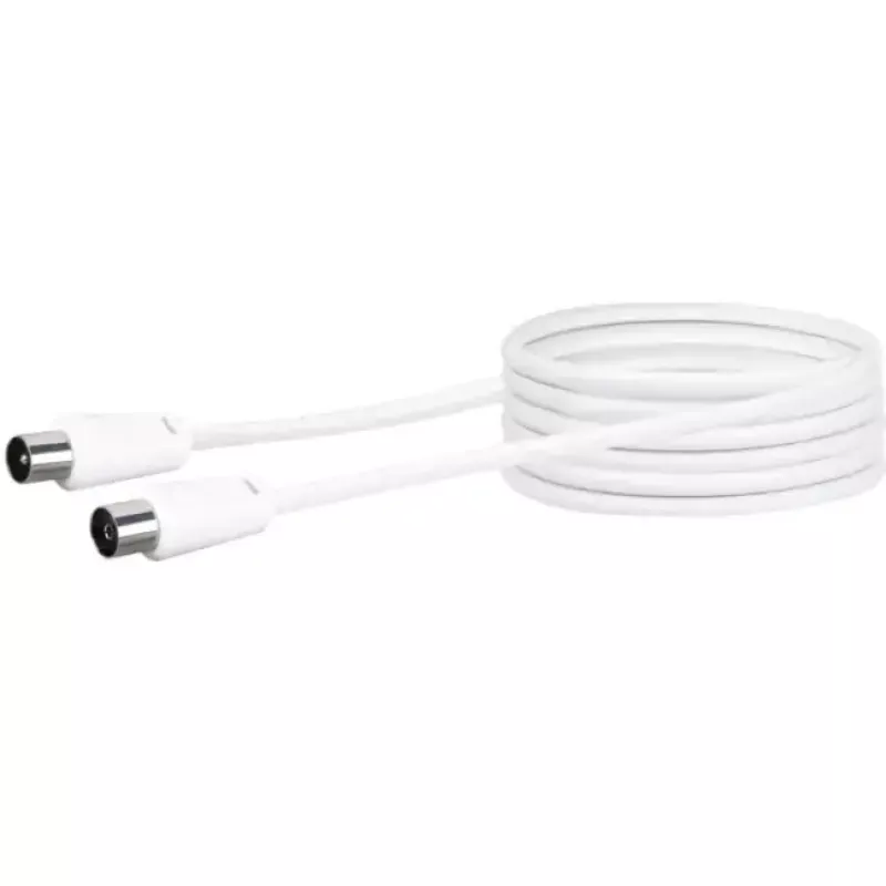 Bendraašis kabelis Schwaiger 5,0 m IEC – IEC 5 m baltas