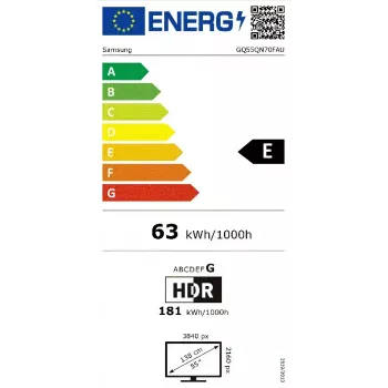 Samsung GQ55QN70FAU 139.7 cm (55 col.) 4K Ultra HD išmanusis televizorius Wi-Fi juodas