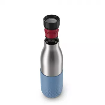 EMSA Bludrop Sleeve N3110700 geriamasis butelis Fitnesas, Sportas 500 ml Nerūdijantis plienas Mėlyna, Nerūdijantis plienas