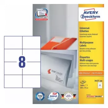 Lipnios etiketės stačiakampės AVERY 3427-200