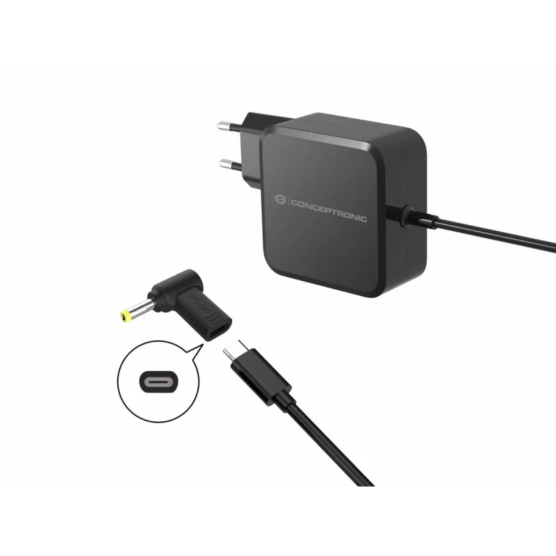 Conceptronic ABBY15PC06 DC–USB-C adapteris, Lenovo/Asus/Acer/Toshiba 4.0x1.7mm, 18-20V