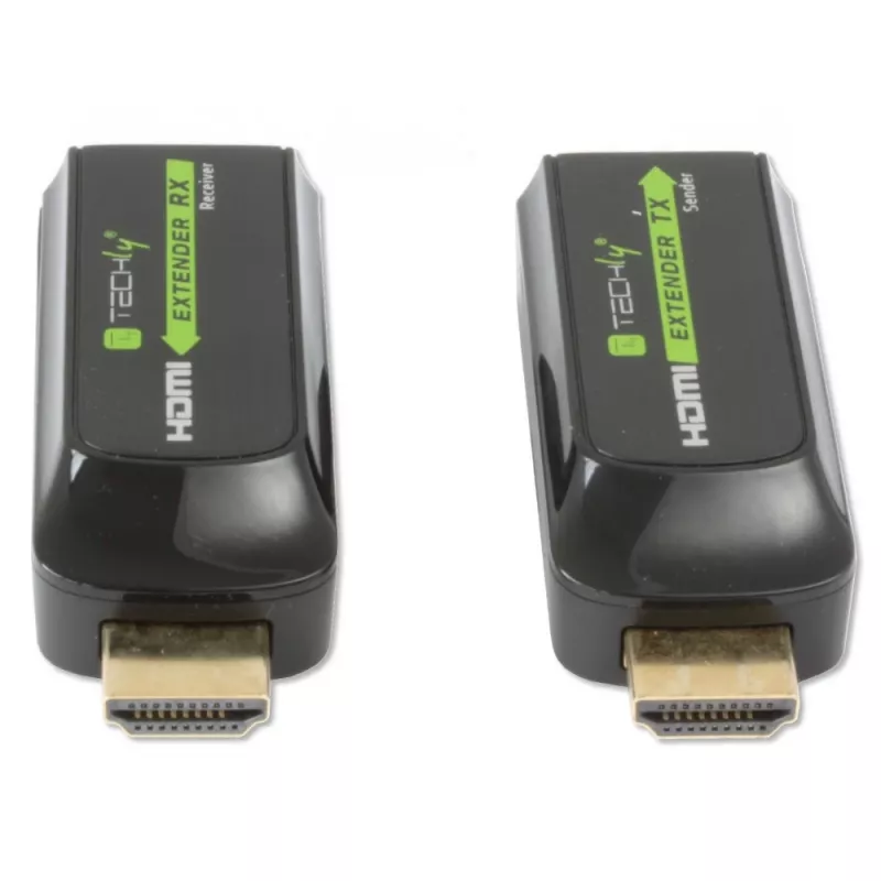Techly IDATA EXT-E70S AV plėstuvas AV siųstuvas-imtuvas juodas