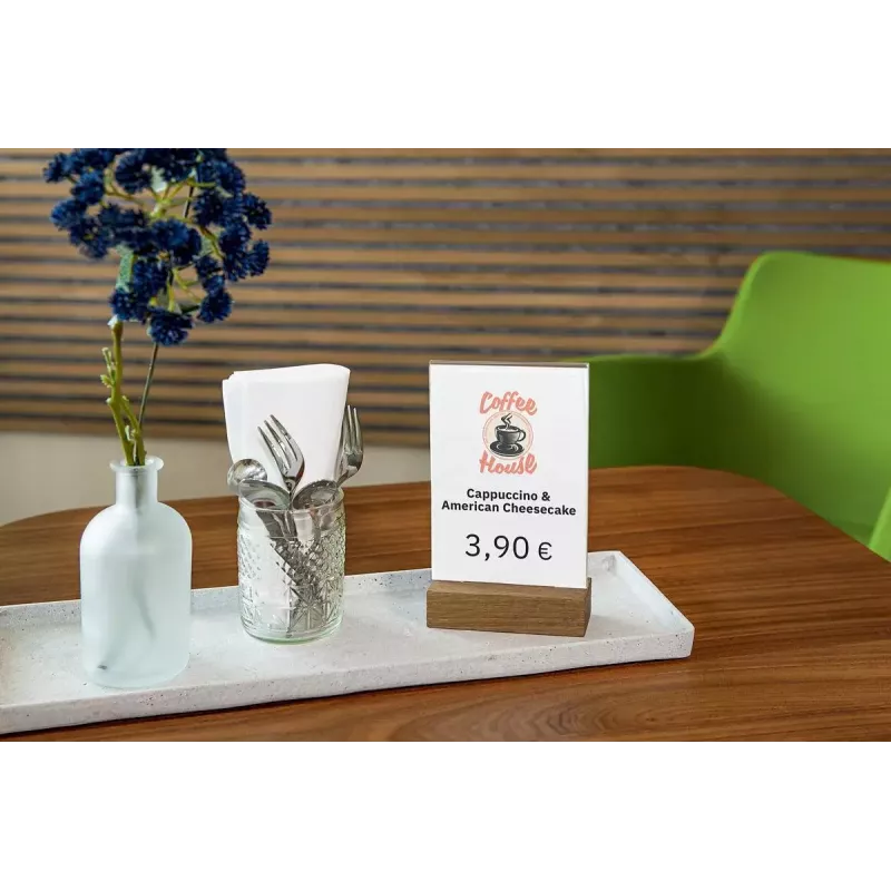 Informacinis stovas Sigel TA252 A6 Akrilinis Medinis Rudas Skaidrus