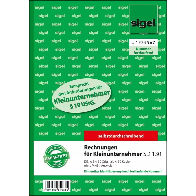 Verslo forma Sigel SD130 A5 balta geltona 60 lapų