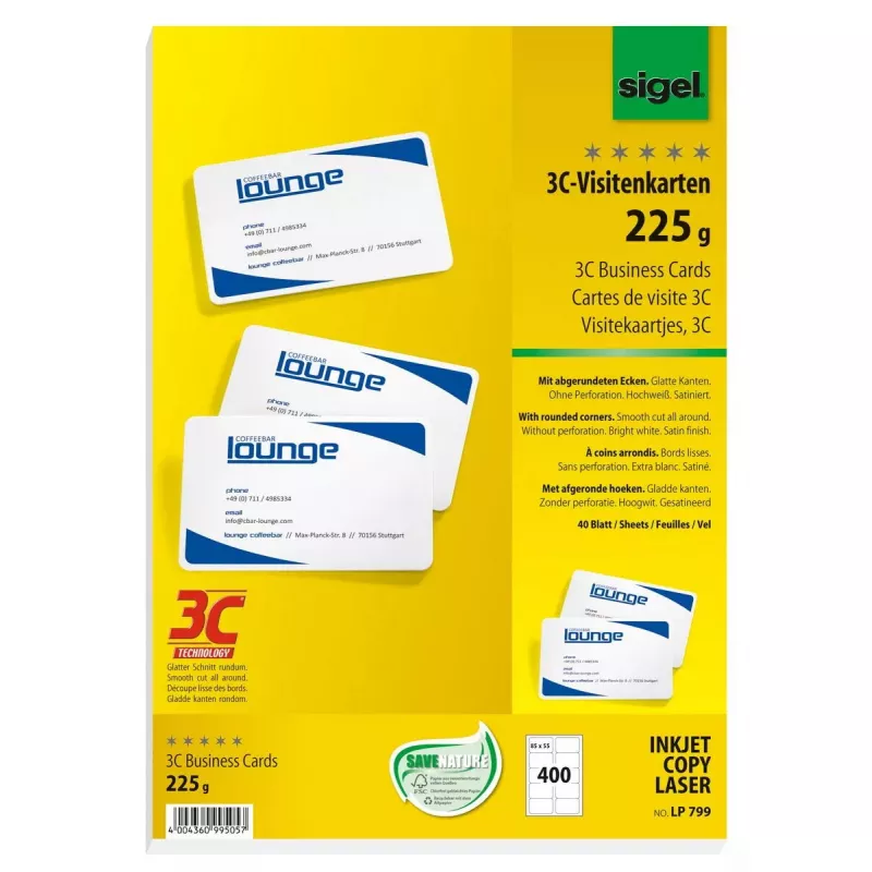 Vizitinės kortelės Sigel LP799