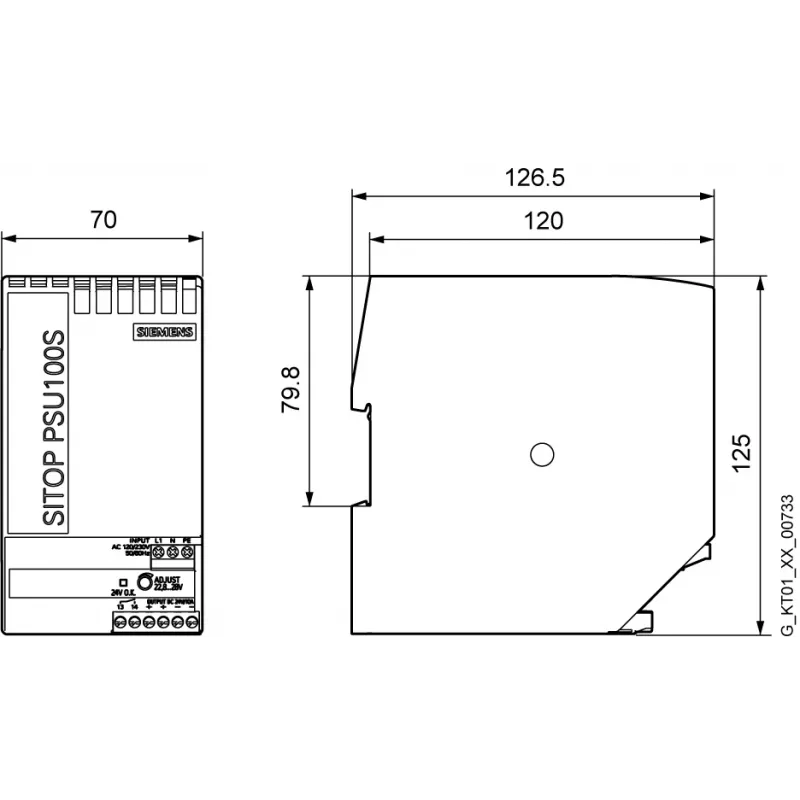 Siemens 6EP1334-2BA20 maitinimo adapteris / keitiklis Vidinis Daugiaspalvis