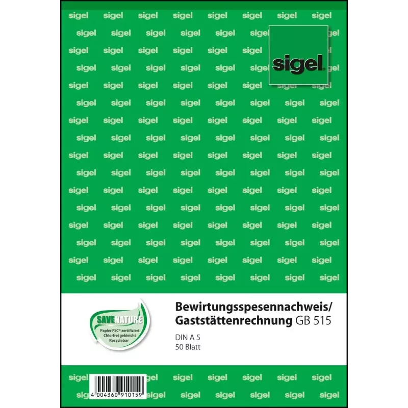 Verslo forma Sigel GB515 A5 Balta 50 lapų