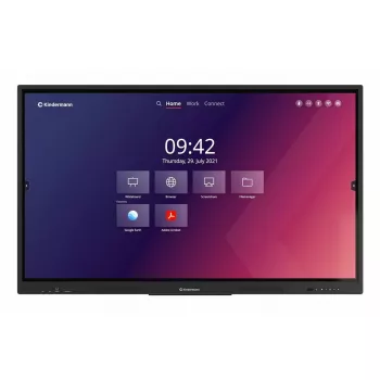 Interaktyvus plokščiasis ekranas Kindermann TD-1165² 65 colių lietimui jautrus LED 4K Ultra HD