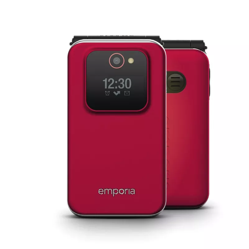 Emporia JOY 7.11 cm (2.8 colio) 113 g juoda, raudona pradinio lygio telefonas