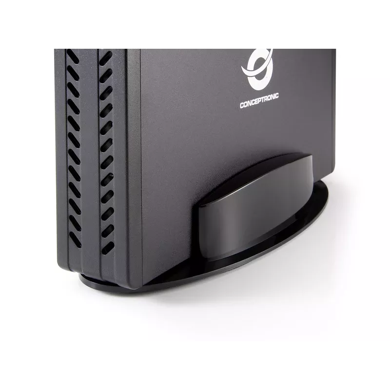 Conceptronic 3,5 col. standžiojo disko dėžutė, HDD korpusas, 3,5 col., Serial ATA, Serial ATA II, Serial ATA III, 0,48 Gbit/s, USB jungtis, juoda
